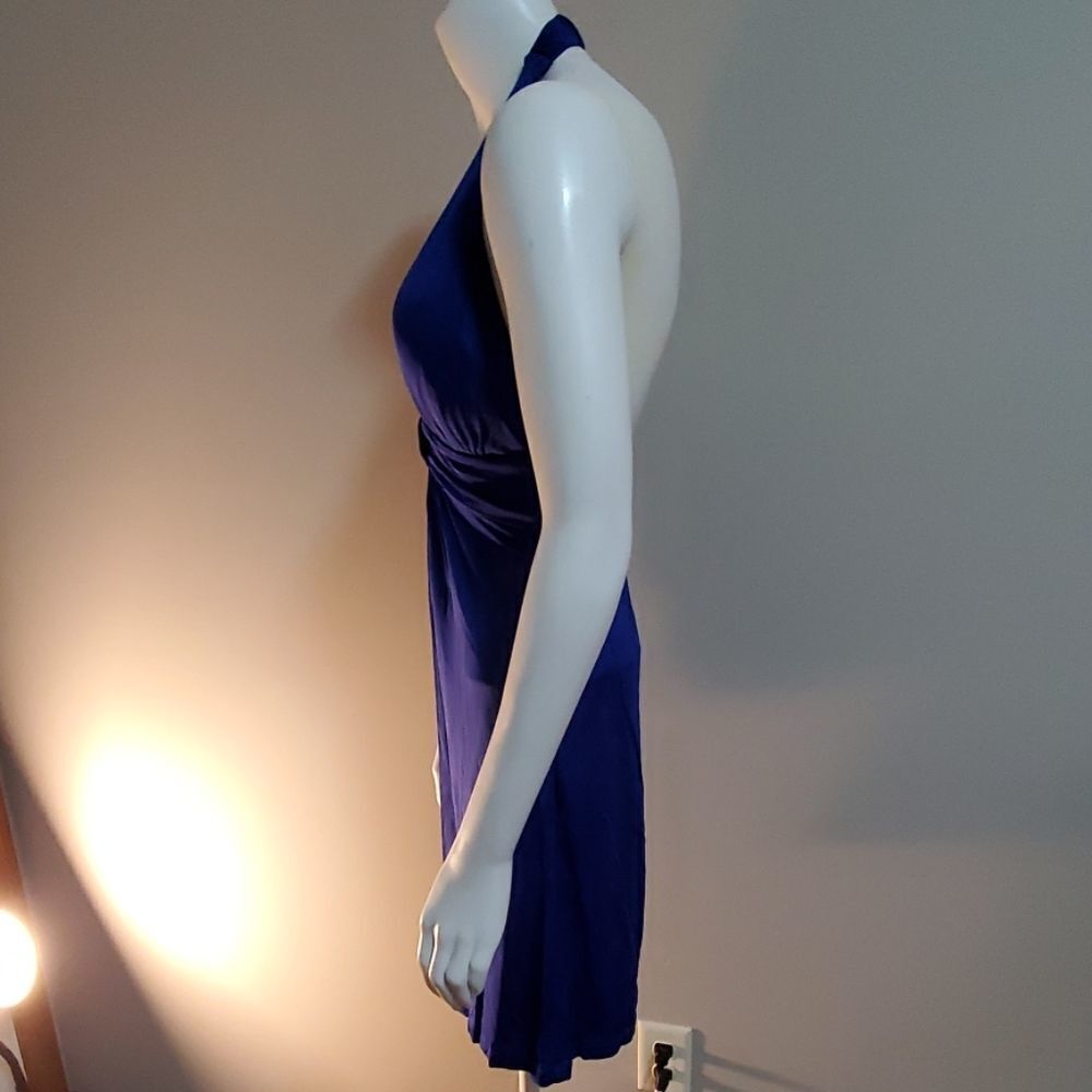 Guess Jeans Sexy Low Cut Blue Halter Dress (Small) - Picture 4 of 6